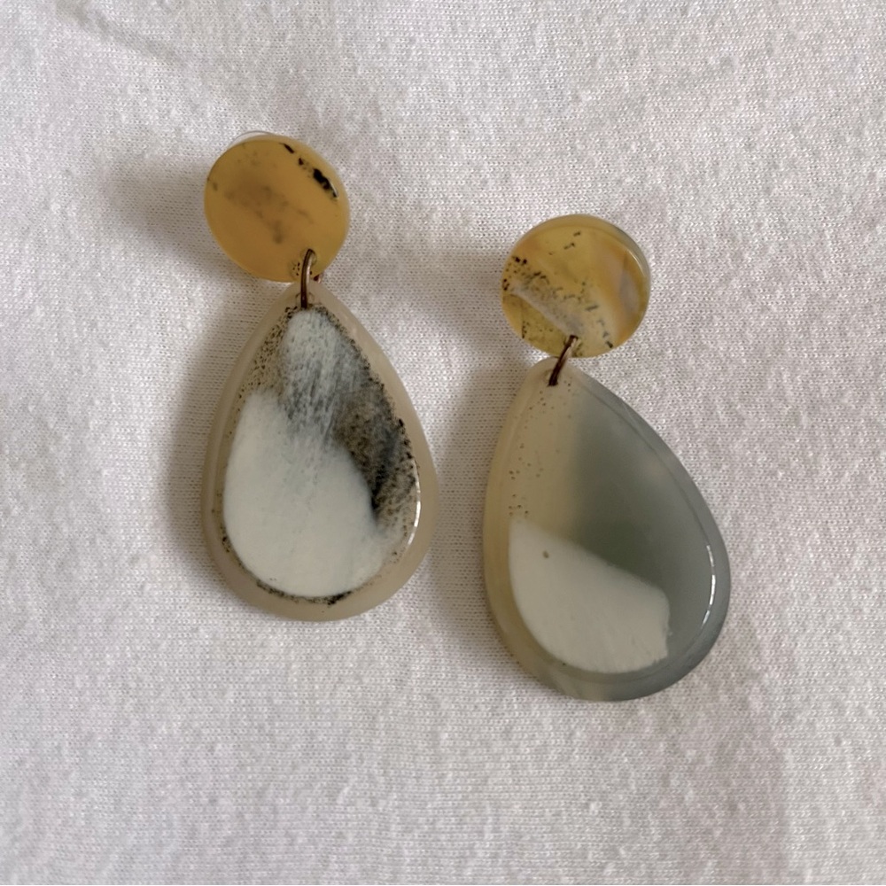 Vintage style acetate earrings